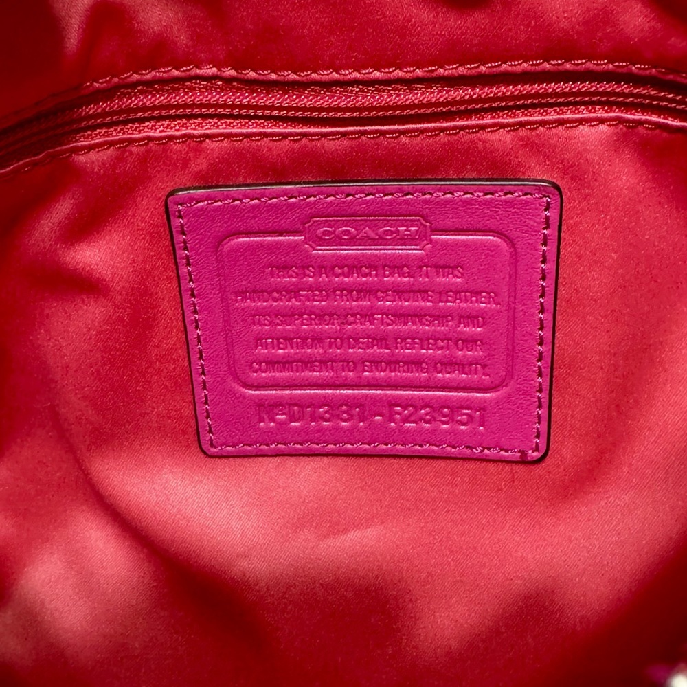 Coach Daisy Spectator Sand/Pink Leather Shoulder Bag 23951- READ - Picture 8 of 13